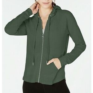 Calvin Klein Performance Ruched-Sleeve Zip Hoodie